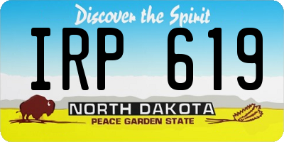 ND license plate IRP619