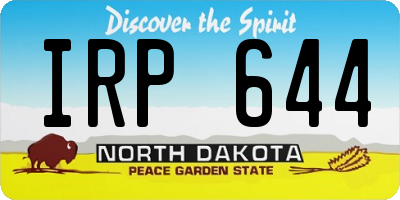 ND license plate IRP644