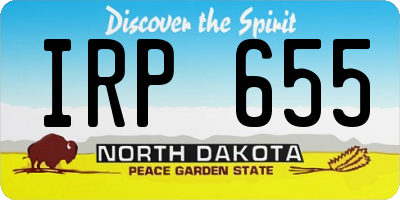 ND license plate IRP655