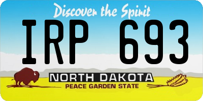 ND license plate IRP693