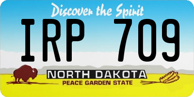 ND license plate IRP709