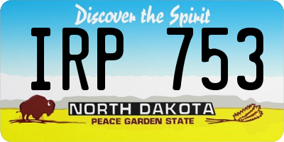 ND license plate IRP753