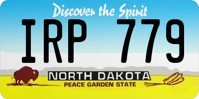 ND license plate IRP779