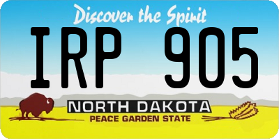 ND license plate IRP905