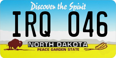 ND license plate IRQ046