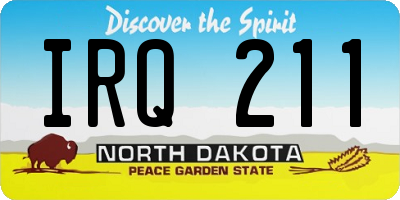 ND license plate IRQ211