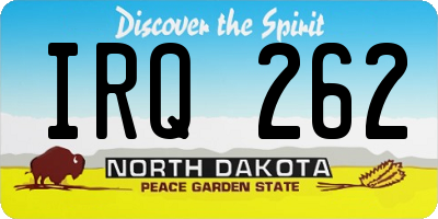 ND license plate IRQ262