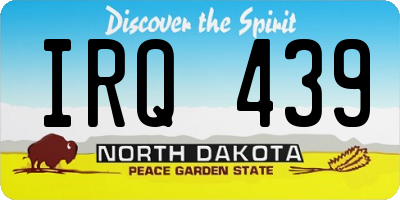 ND license plate IRQ439