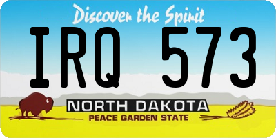 ND license plate IRQ573