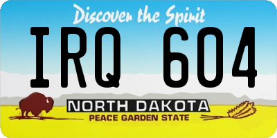 ND license plate IRQ604