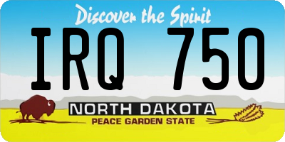 ND license plate IRQ750