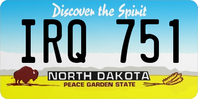 ND license plate IRQ751