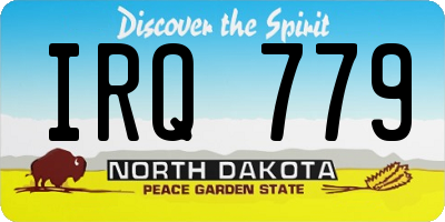 ND license plate IRQ779