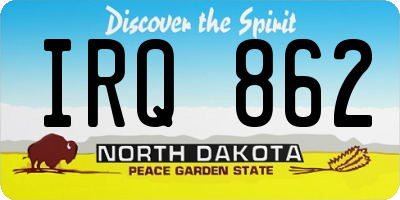 ND license plate IRQ862