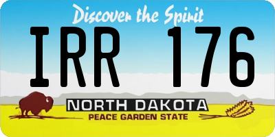 ND license plate IRR176