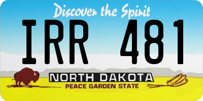 ND license plate IRR481