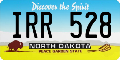 ND license plate IRR528