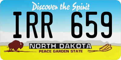 ND license plate IRR659