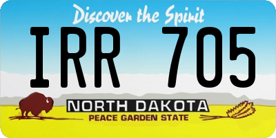 ND license plate IRR705