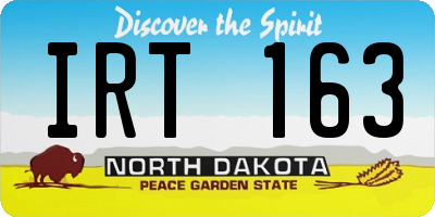 ND license plate IRT163