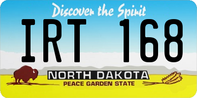ND license plate IRT168