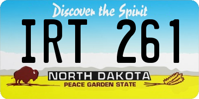 ND license plate IRT261