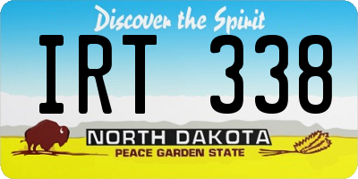 ND license plate IRT338