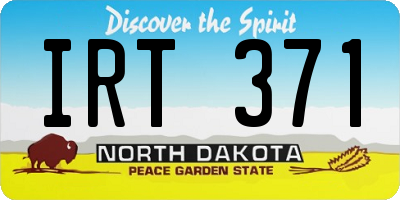 ND license plate IRT371