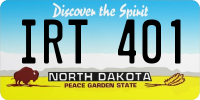 ND license plate IRT401