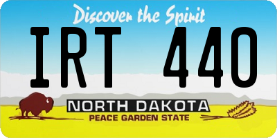 ND license plate IRT440