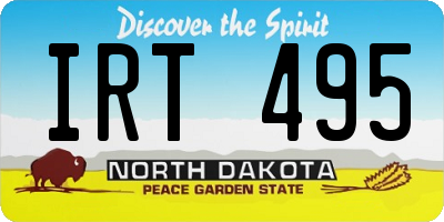 ND license plate IRT495