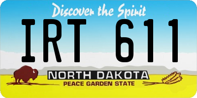 ND license plate IRT611