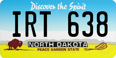 ND license plate IRT638