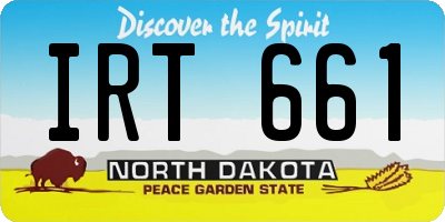 ND license plate IRT661