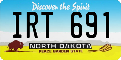 ND license plate IRT691