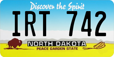 ND license plate IRT742
