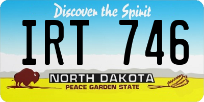 ND license plate IRT746