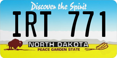 ND license plate IRT771