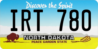 ND license plate IRT780