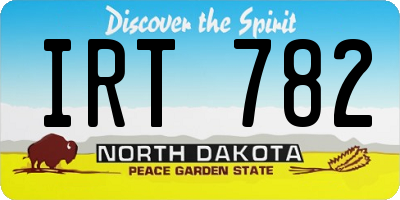 ND license plate IRT782
