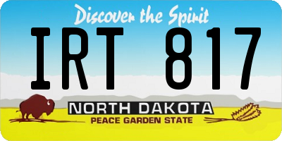ND license plate IRT817