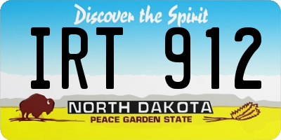 ND license plate IRT912