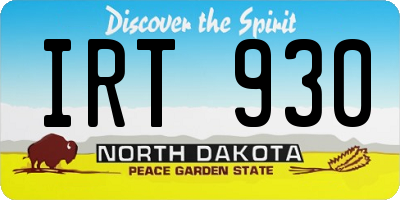 ND license plate IRT930