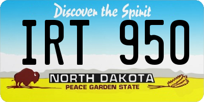 ND license plate IRT950