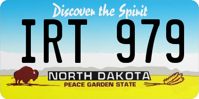 ND license plate IRT979