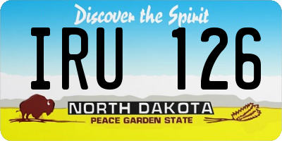 ND license plate IRU126