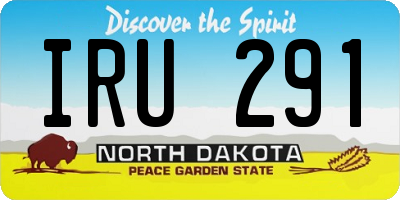 ND license plate IRU291