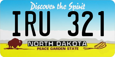 ND license plate IRU321