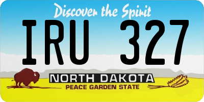 ND license plate IRU327