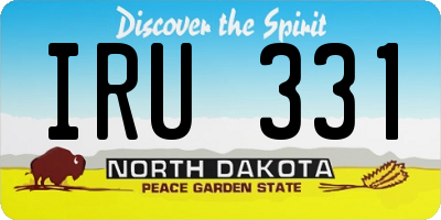 ND license plate IRU331